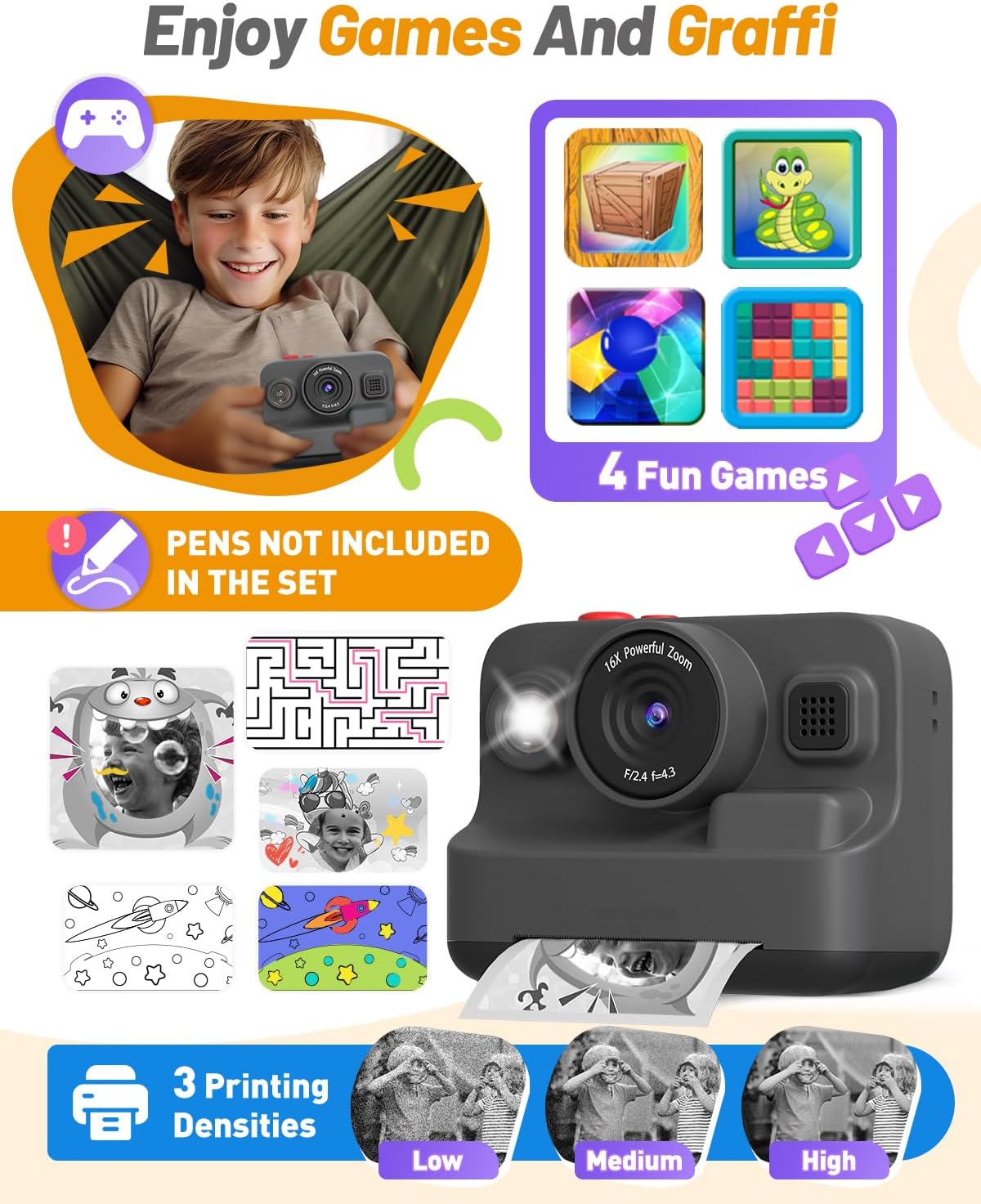 Yehtta Kids Camera Instant Print
Yehtta Instant Print Camera for Kids
Yehtta Digital Camera for Boys and Girls
Yehtta 1080P Kids Camera with Thermal Printing
Yehtta Photography Camera for Kids Ages 3-12
Yehtta Kids Camera with 3 Rolls Print Paper
Yehtta Birthday Gift for Kids Digital Camera
Yehtta Instant Print Camera for Christmas Gifts
Yehtta Kids Digital Camera with 32GB SD Card
Yehtta Fun and Educational Kids Photography Camera