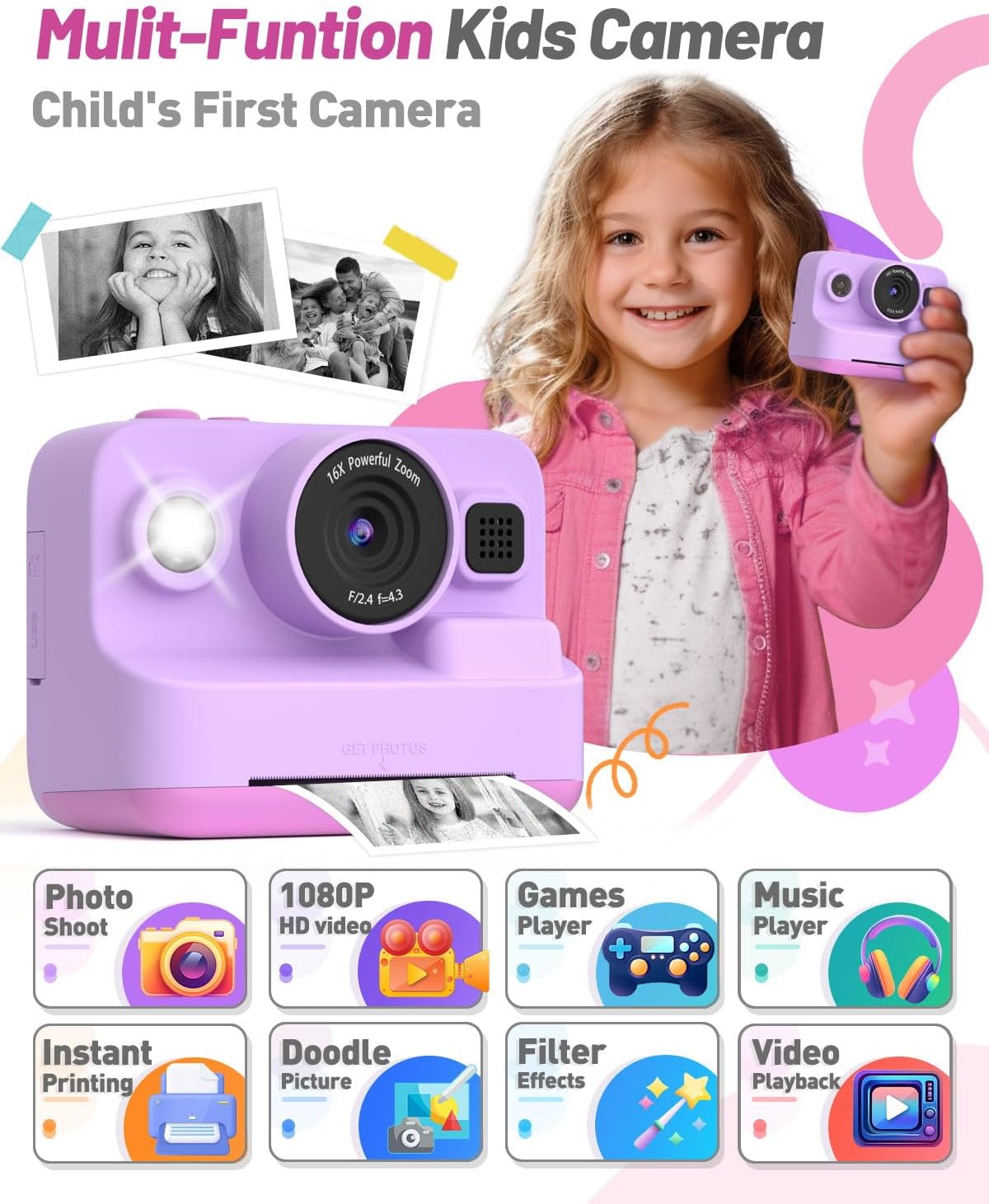 Yehtta Kids Camera Instant Print
Yehtta Instant Print Camera for Kids
Yehtta Digital Camera for Boys and Girls
Yehtta 1080P Kids Camera with Thermal Printing
Yehtta Photography Camera for Kids Ages 3-12
Yehtta Kids Camera with 3 Rolls Print Paper
Yehtta Birthday Gift for Kids Digital Camera
Yehtta Instant Print Camera for Christmas Gifts
Yehtta Kids Digital Camera with 32GB SD Card
Yehtta Fun and Educational Kids Photography Camera